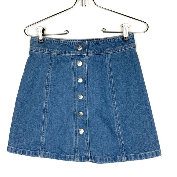 Madewell Stretch Denim A-Line Mini Skirt in Miller Wash - Picture 6 of 10